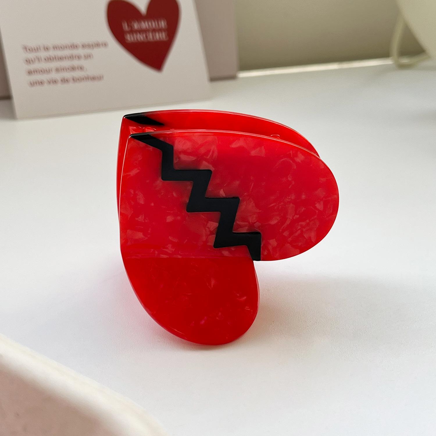 

1 шт. 3D Любовь Уксусная кислота Зажим для волос с Передовым ощущением, Захват для волос, Полузавязанные волосы, Простой зажим-акула Аксессуары для волос