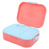 Pet Food Box Double Layer PP Toxic Free Prevent Leakage Carrying Dog Bento Box for Outdoor TravelPink