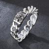 Stainless Steel Lion Charm Bracelet Men With Shiny Curb Chain Jewelry for Male Street Rock Jewelry
