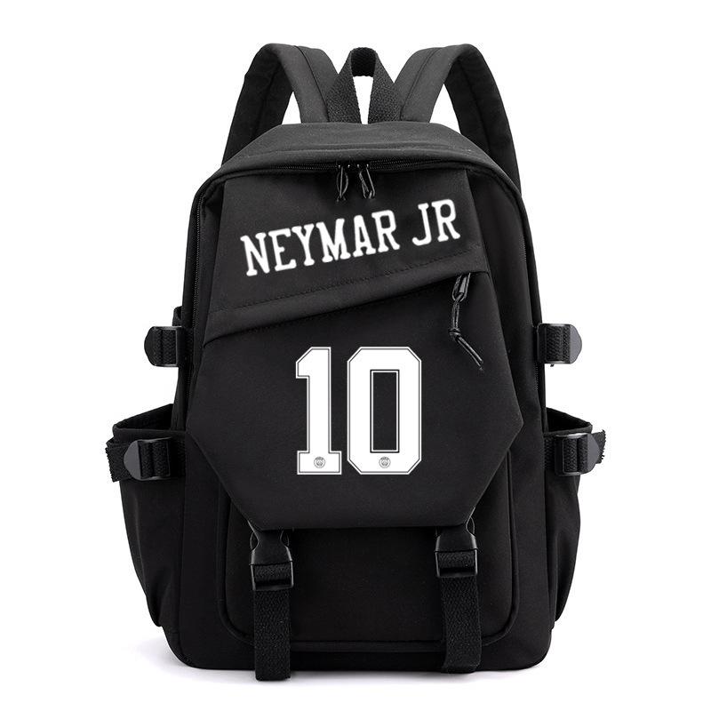 Football Star Neymar Jr Print Backpack College Student Casual Bag