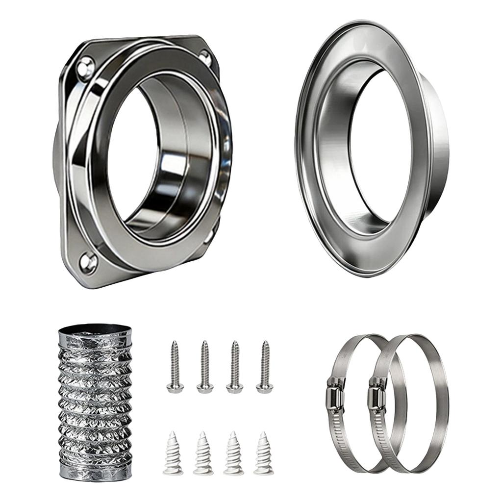 Dryer Vent Coupling Kit with for Dryer Hose Connection - 4 Inch Duct Connector