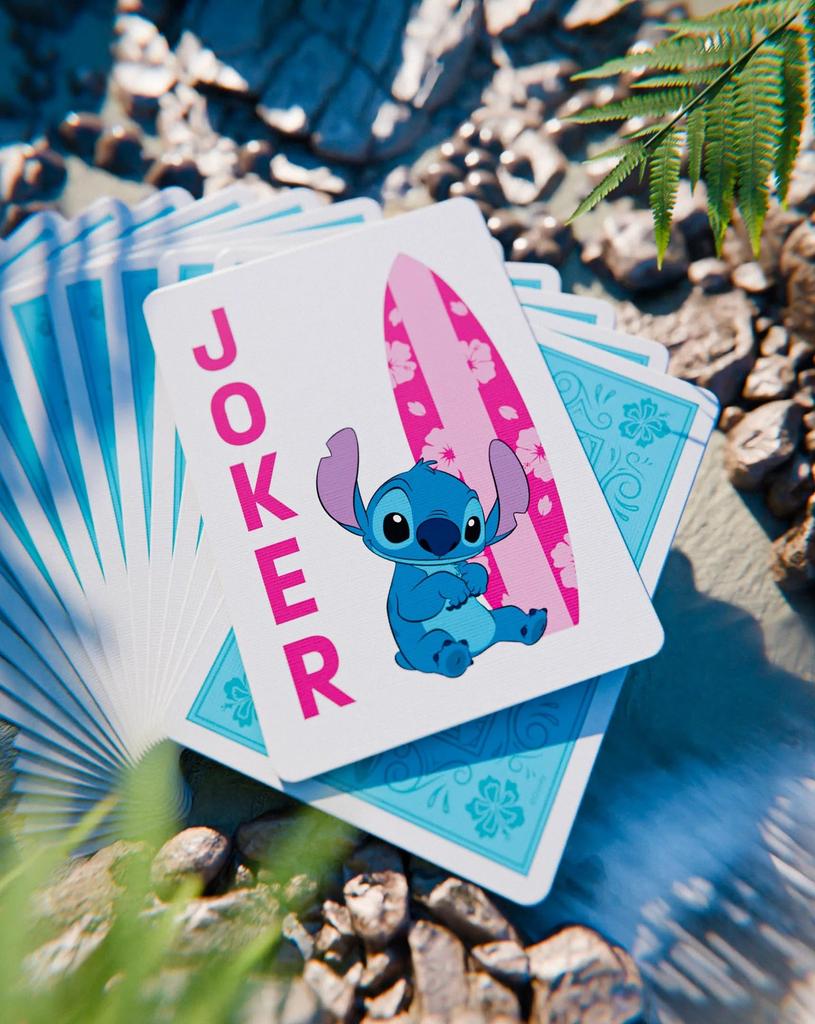 Tenyo Disney Bicycle Playing Poker Size x Ages 6 and Up Cards, Stitch, (6.3cm 8.8cm),