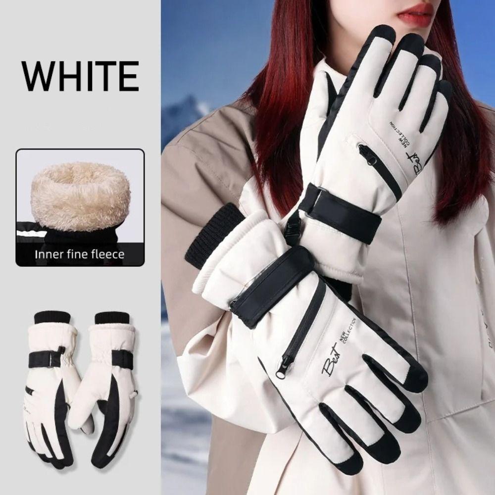 Card Holder Winter Ski Gloves with Storage Bag Thicken Gloves Outdooor