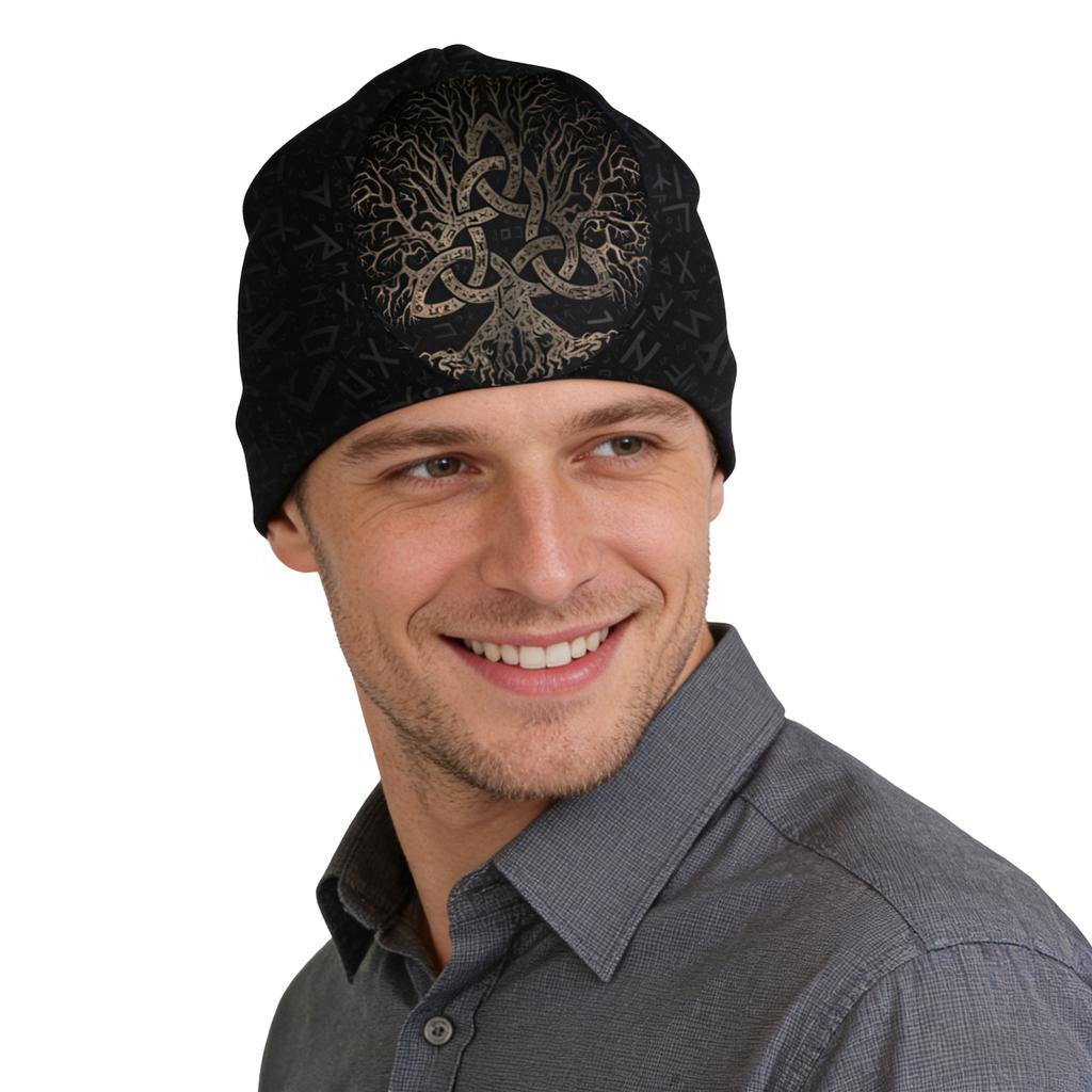 Spring and Autumn Fashion Unisexs Hat Outdoor Sports Hoodie Double layer Elastic Knitted Hat Street Dance Headscarf Hat