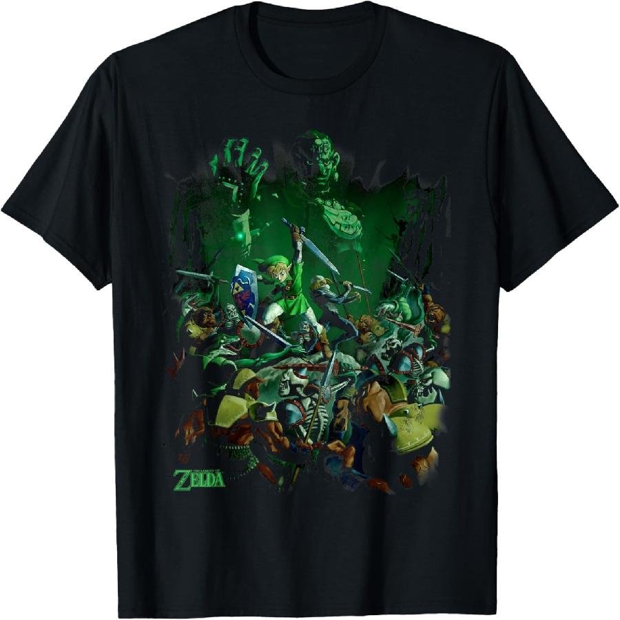 Графическая футболка Nintendo Zelda Финальная битва Ганондорфа Футболка S чёрный