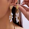 Bohemia Shell Long Tassel Earrings for Women Ocean Series Starfish Scallops Dangle Earrings Charms Summer Beach Party Jewelry