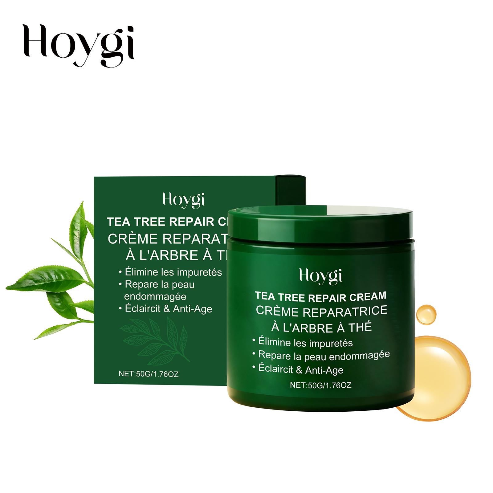 Hoygi Tea Tree Moisturizing Cream with Hydrolyzed Collagen and Tea Tree Extract Long Lasting Hydration Soothing Anti Redness 50g 50g