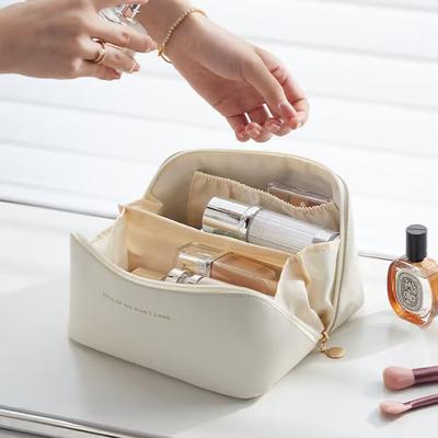 PU Leather Cloud Makeup Bag Pillow Large Capacity Portable Makeup Bag Travel Toiletry Bag Cosmetics Storage Bag