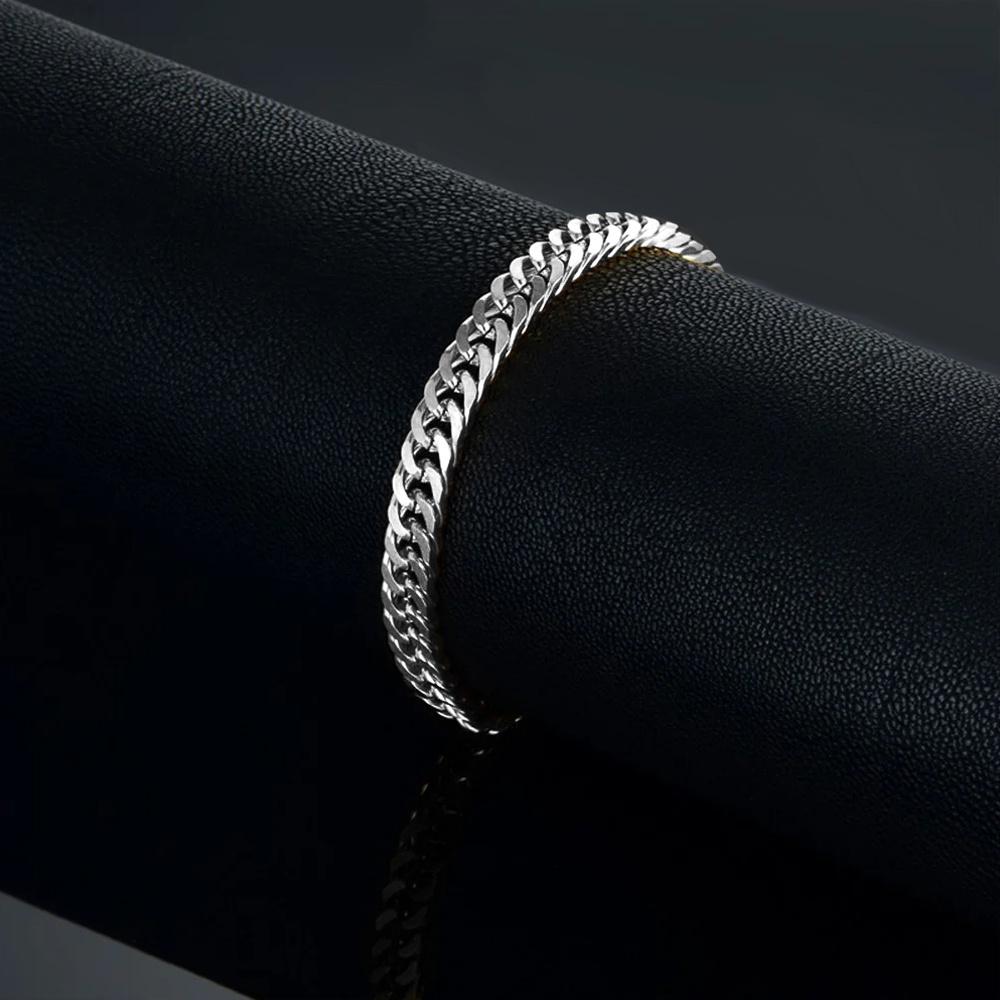 Hip Hop 6mm Curb Cuban Chain Link Bracelet Gold Silver Color Stainless Steel Hand Chains For Women Men Vintage Jewelry Gift 2025