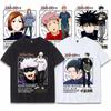 Japanese Anime Short-sleeved Street Casual Men's Shirt Jujutsu Kaisen Printed T-shirt Cotton Summer Unisex Top Harajuku T-shirt