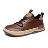 The first layer of cowhide white shoes 2025 autumn European station men's shoes platform trend sports and leisure shoes men's board shoes tide