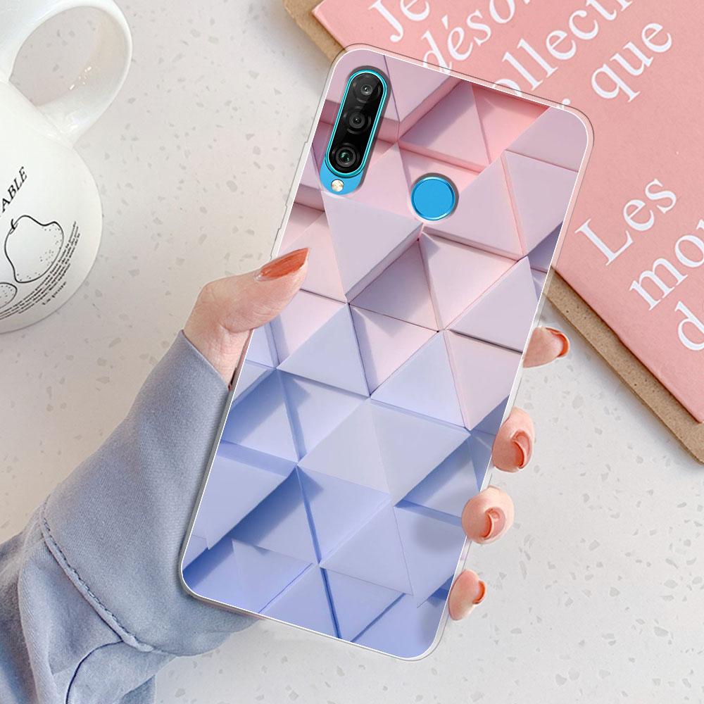 For Huawei P30 Lite Case P30 Lite Back Cover Girls New Fashion Clear Phone Case Fundas Soft Silicone Case For Huawei P30 Lite