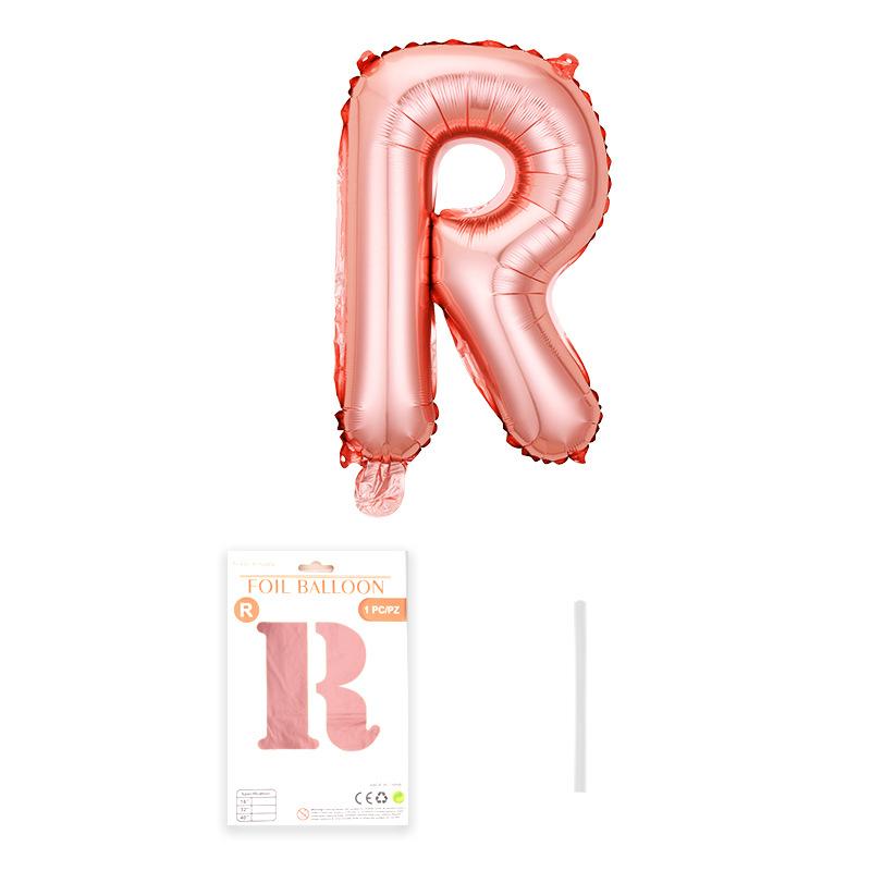 Independent Paper Card Packaging 16-Inch English Letter Aluminum Film Balloon Birthday Party Decoration Arrangement Aluminum Foil Balloon