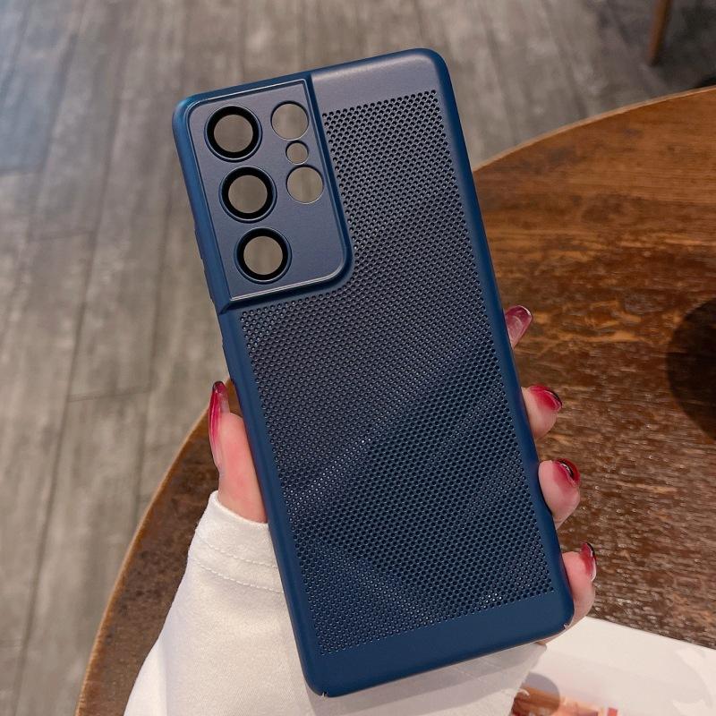 Applicable to Samsung S11UItra breathable heat dissipation grid mobile phone case S11 matte lens all-inclusive NOTE11 hard case