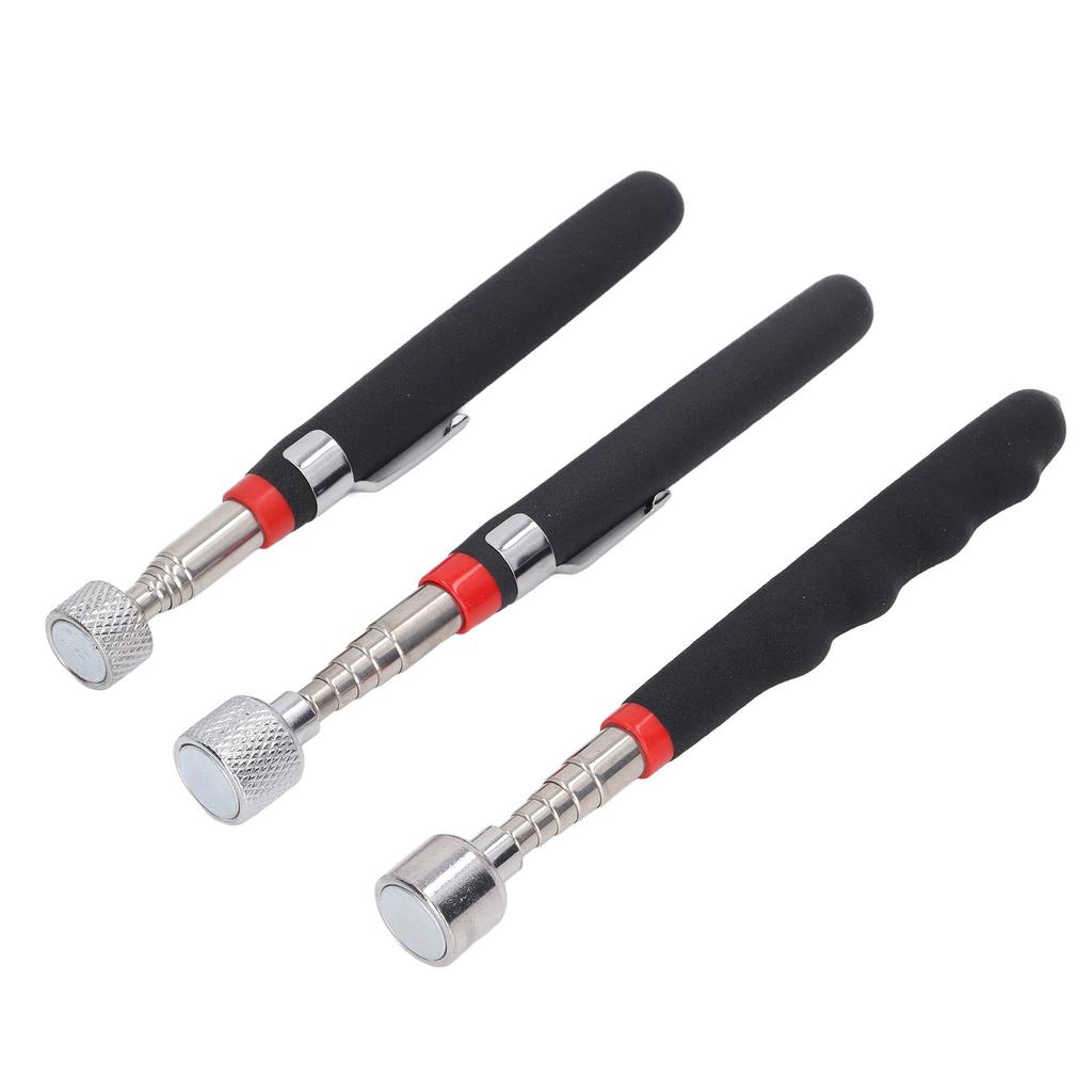 3Pcs Telescoping Magnetic Pickup Tool 10LB 15LB 20LB Retractable Pick Up Pen Kit for Garage Factory