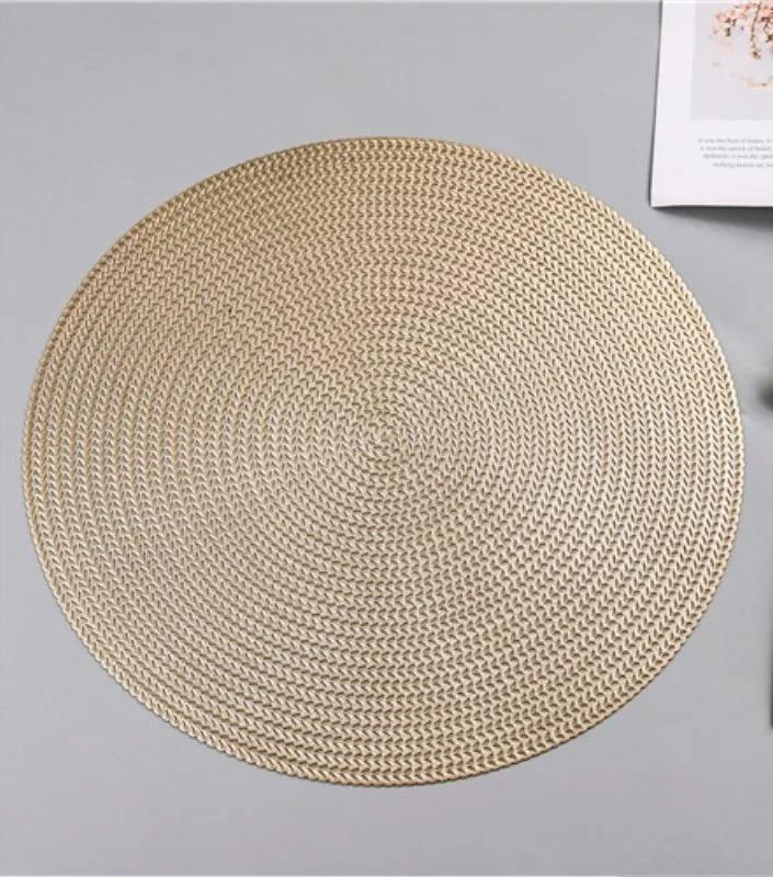 38CM Round PVC Placemat Kitchen Dining Table Mats Steak Pad Anti-scalding Insulation Pads INS Nordic Hotel Restaurant Home Decor