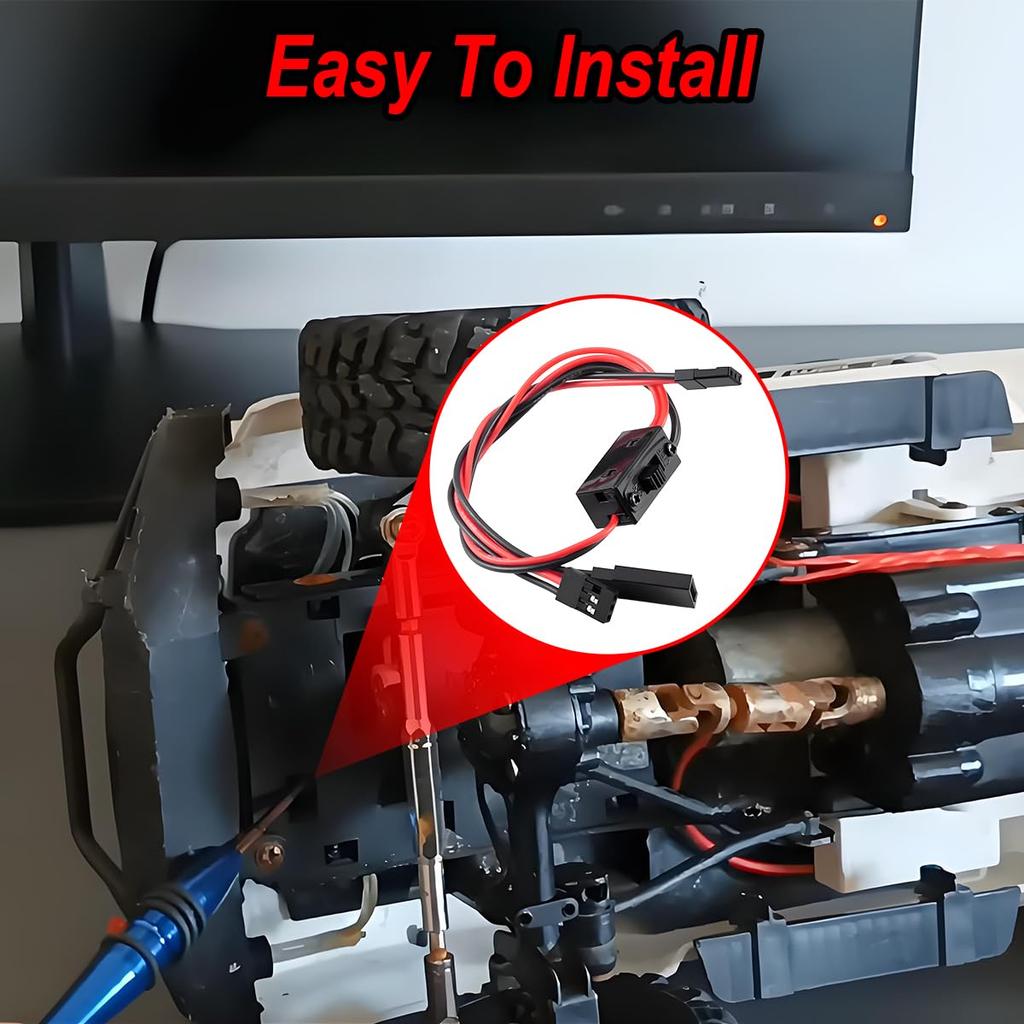 ZHUROUPU JR-Stil 3-Wege Ein- und Ausschalter, RC-Schalterempfänger 3-Wege JR-Stil Kippschalter Zubehör für RC