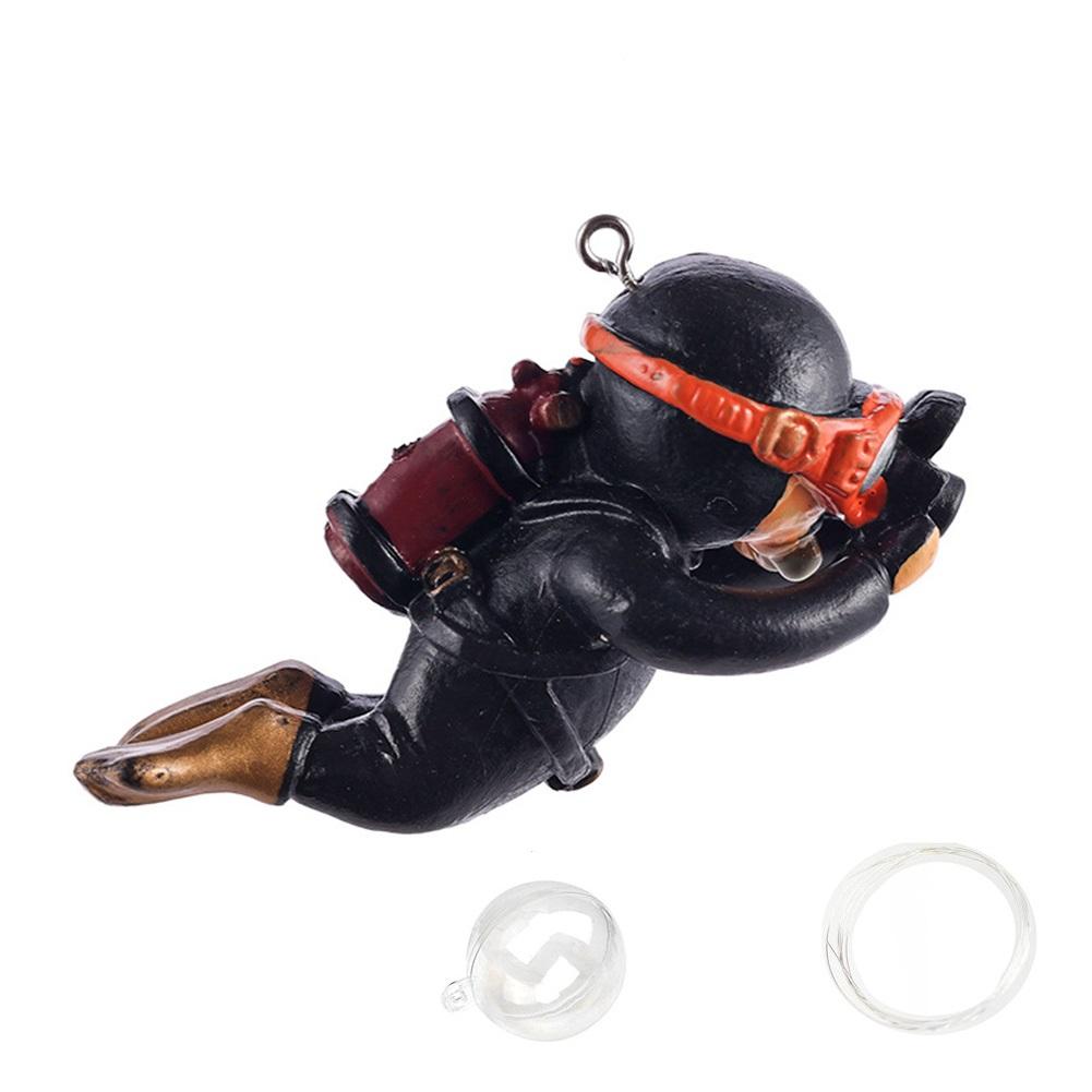 Resin Floating Diver Ornament Simulated Underwater World Aquarium Fish Tank Landscaping Decoration