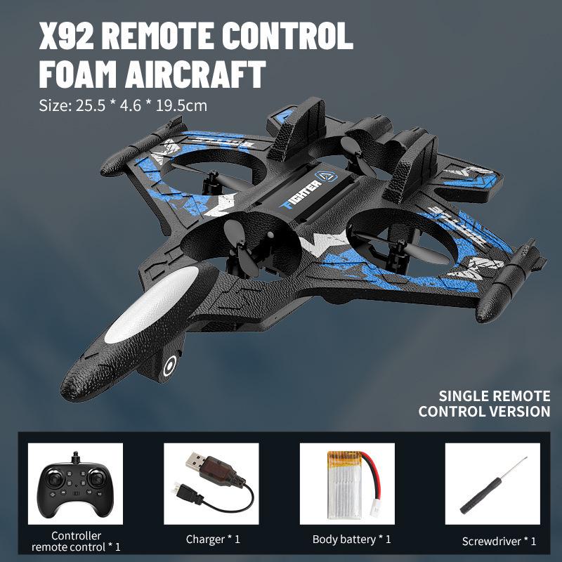 Remote Control Foam Glider Fighter Model - Children's Fixed-Height Quadcopter Toy