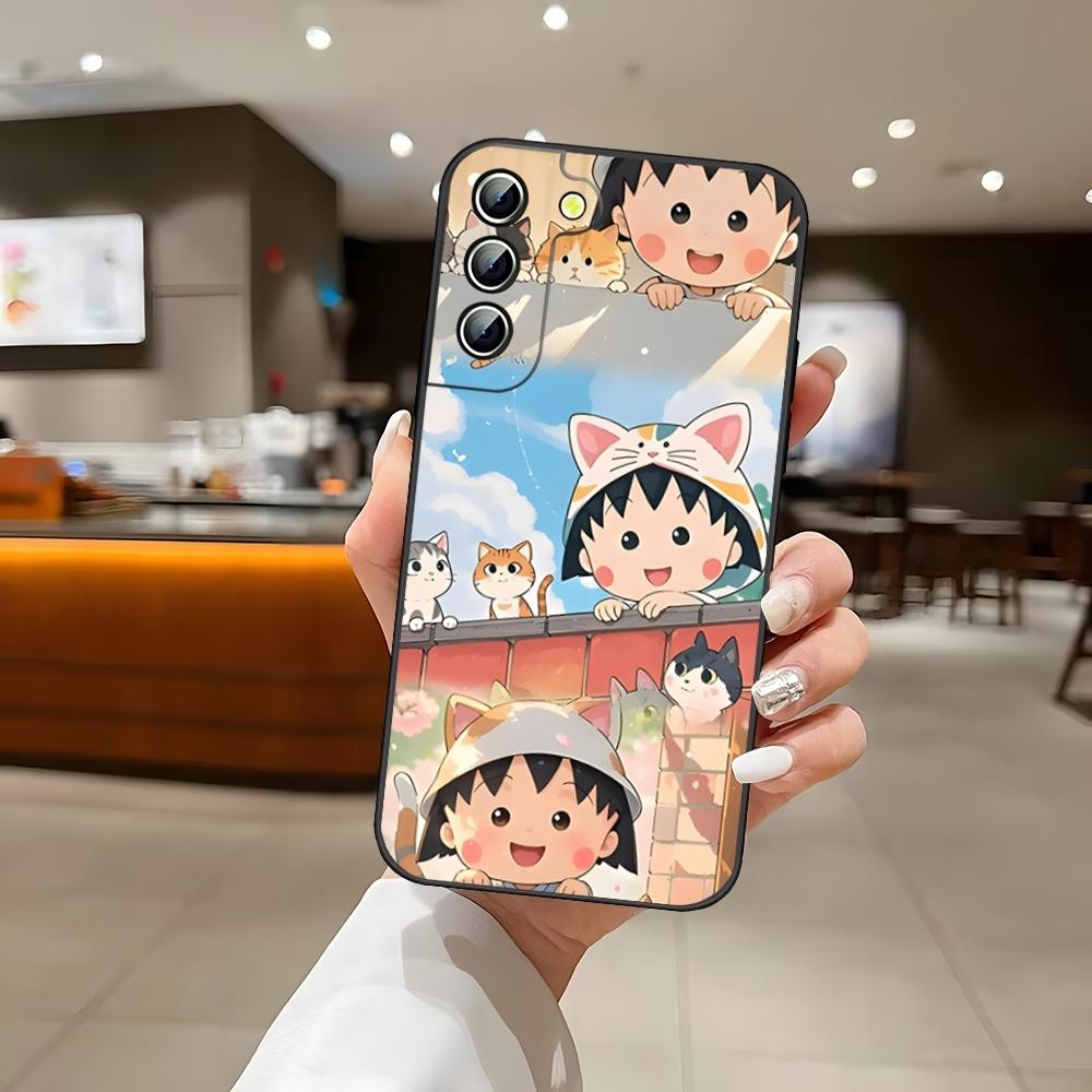 Cartoon Chibi M-Maruko-chan Phone Case For Samsung S24 Ultra S22 S23 S25 S20 Fe S21 Plus A54 A34 A16 A53 Back Cover