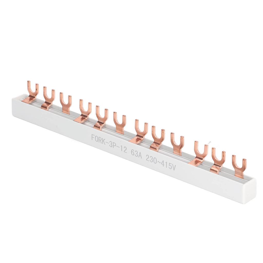 Screw Terminal Block Copper 12 Positions Barrier Strip Connector 63A 230-415V for Connection