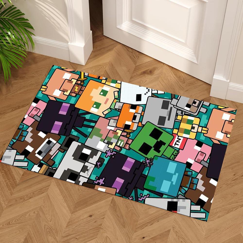 Minecraft Floor Mat Design for Bedrooms Kitchen Foyer Decorate room Anti-slip Rug Anime Office Decor Wedding Party Gift