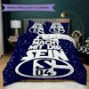 Set Copripiumino Schalke 04 Federa Decorazione Casa Regalo di Compleanno (1 * copripiumino + 2 * federe senza imbottitura)147