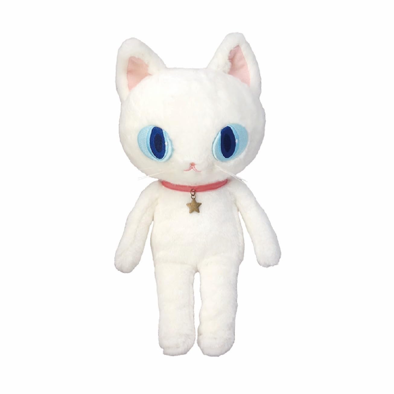 

Naitou Design Blue World Plush Toy Medium Peony Cat Plush Toy, Approximately 35cm Tall