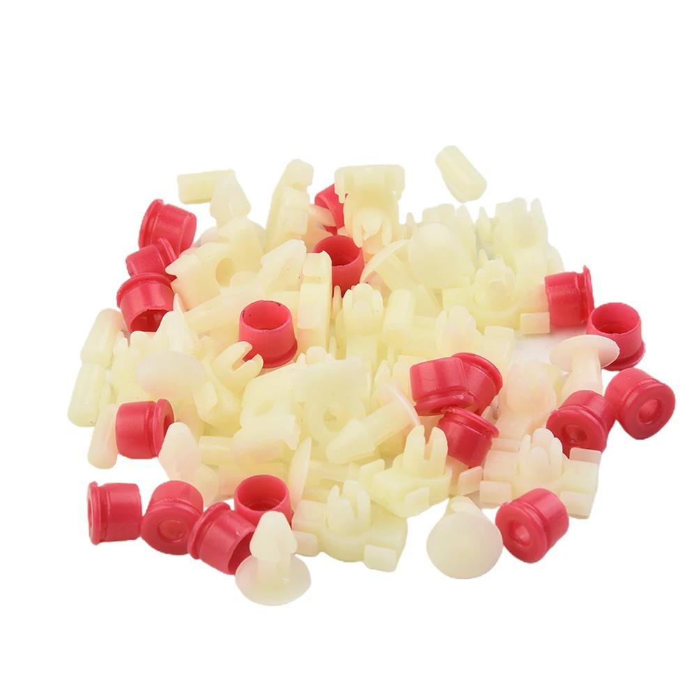 60pcs Clamp Plugs Grommets Door Gasket Strip Trim Clips For Mercedes-Benz W123