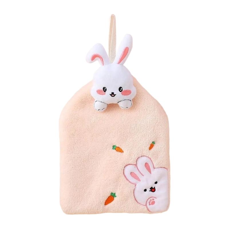 Animal Themed Kids Hand Towels Soft Absorbent Coral Velvets Quick Drying Towels for Kitchen and Bathroom