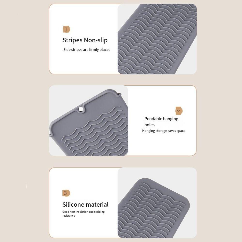 Silicone Heat Pad With Perm Clip Hair Straightener Storage Bag Curling Iron Anti-Heat Sleeve