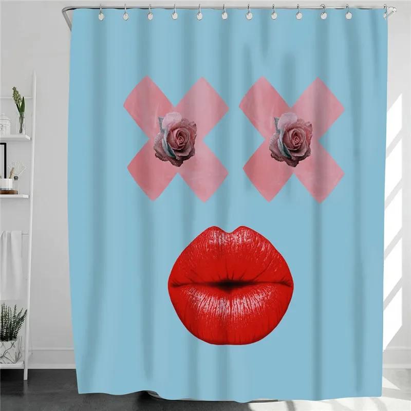 Giraffe With Colorful Glasses Shower Curtain Fashion Simple Design Home Decorative Curtains For Bathroom Art Painted Decor Cloth