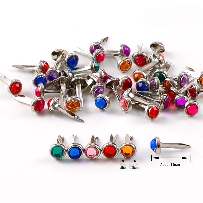 Colorful Children's Handmade Double-Legged Split Brad Nails for DIY Decoration