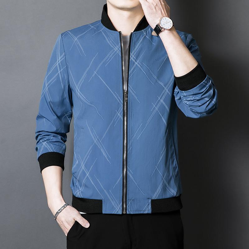 

Jacket Jacket Men s Business Casual Baseball Collar Slim Fitting Youth Outerwear M