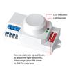 Adjustable 220V Induction Switch 5 8G with 360 Degree Thermal Infrared Sensor and Time Delay for Smart Motion Activation