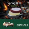 Pureseek Coarse/Medium Polishing Sponge Buff Set (25mm) - Coarse, Medium, and Fine Grits for Wax Polishing, 3-Piece Set