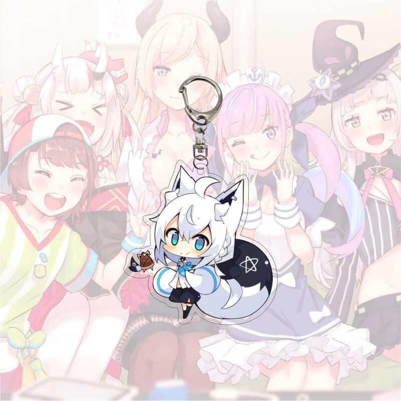 Stunning Hololive Vtuber Keychain Featuring Gawr Gura Mori Usada Fubuki Suisei For Anime Fans