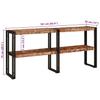 Console Table with Shelf Multicolored Solid Upcycled Wood