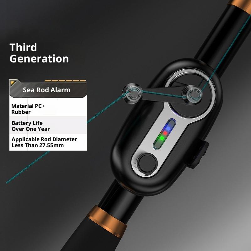 Fishing Alarm Electronic Buzzer Indicator Siren Bite Bait Alarm Sea Rod Led Light Indicator Sound Light Alarm Fishing Parts