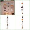 with Tassels Halloween Wooden Beads Pendant Long Pumpkin Beads Pendant  Halloween Decor