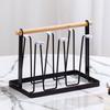 High Quality Durable Japanese Style Cup Drying Rack Space-Saving With Drain Tray Mug Organizer Shelf Standing Type Bottle Holder