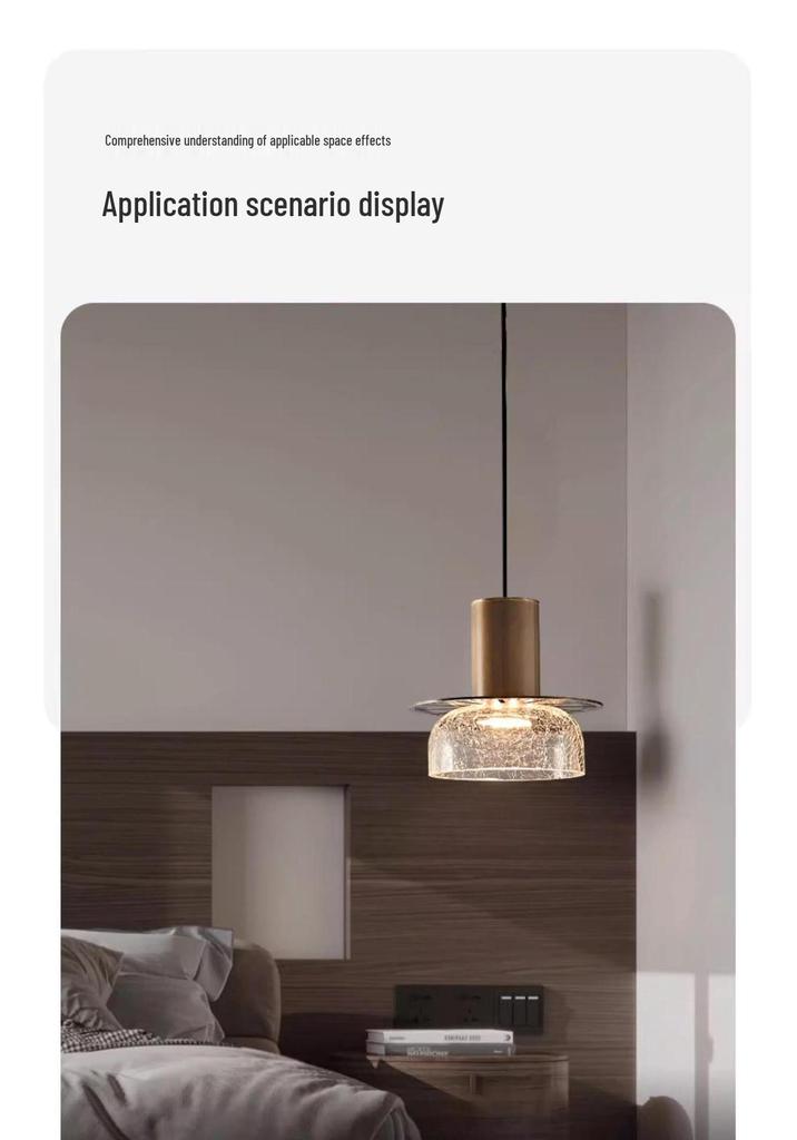 Retro Luxury Bedside Pendant Lamp - Designer Wall & Bar Counter Lighting