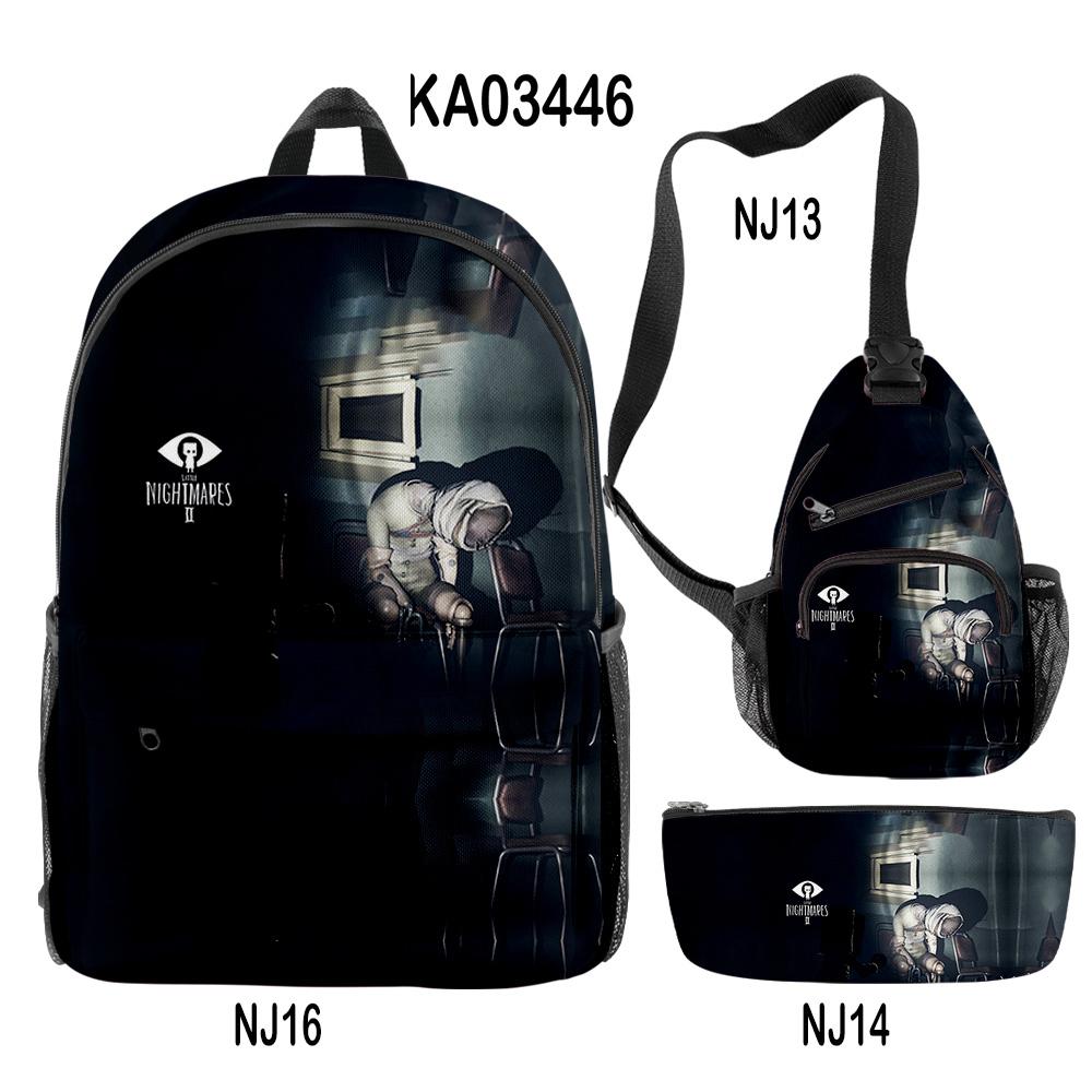 Timeless Trending Unique Funny DANDADAN 3D Designed 3pcs/Set Learner Student Bags Trip Computer Rucksack Meal Tote Pencil Pouch