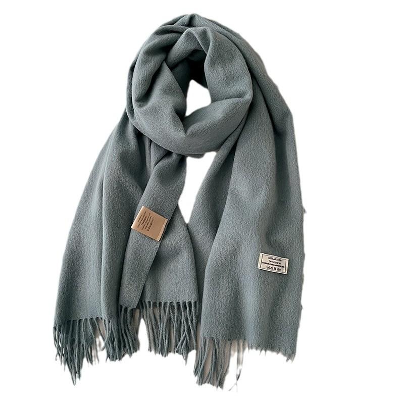 Scarf women's winter new autumn white thickened 111 pure shawl dual-purpose men's knitted warm scarf