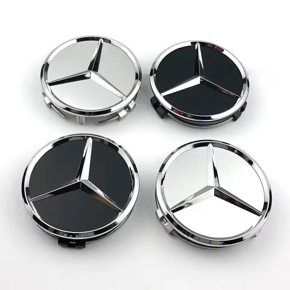 SRGK3 75mm 4pcs car wheel hub center cover replacement badge suitable for Mercedes Benz W203 W205 W204 W221 W222 W220 W212 W211 W210 W