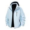 Outdoor Three-In-One Waterproof and Windproof Jacket with Color-Matching Removable Hood Jacket