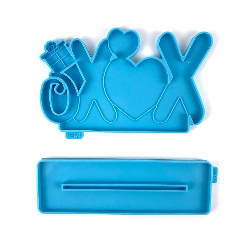 Love Photo Frame Epoxy Mold Diy Valentine s Day Photo Frame Bracket Mold Love Frame Decoration Silicone Ornaments Mold синий