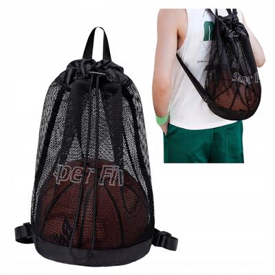 Black Mesh Backpack for Soccer, Basketball, and Volleyball, 26L, Perfect for Training and Matches. Super Five Fb760 Black