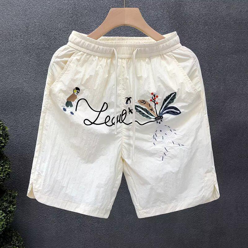 

Мужские модные летние повседневные шорты свободного кроя - универсальный корейский стиль 3XL белый