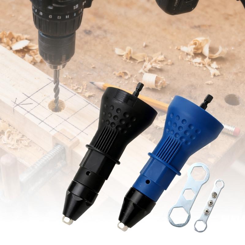 Universal Electric Rivet Tool Attachment Alloy Steel Construction Wear Resistant Hexagonal Head Precisions Fit